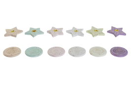 DKD Home Decor Soporte Incienso Indio Multicolor Mango y Metal 8 x 8 x 1 cm (24 Unidades)