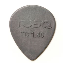 Graphtech Tusq Tear Drop Pick 1.4Mm Gray (Deep) - Paquete de 6 púas con armónicos integrados para un sonido brillante, cálido y profundo
