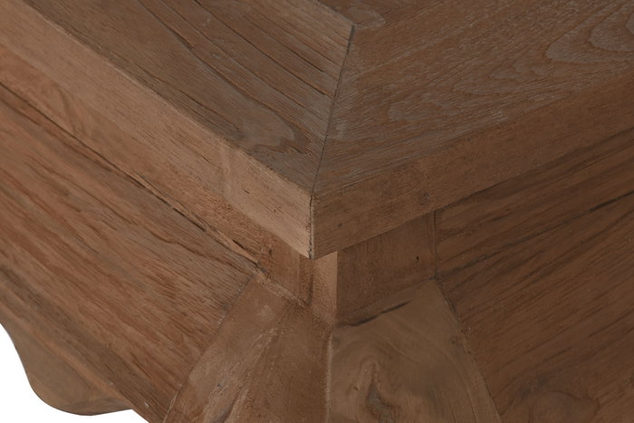 DKD Home Decor Mesa de Centro de Teca Reciclada Natural 100x60x42 cm