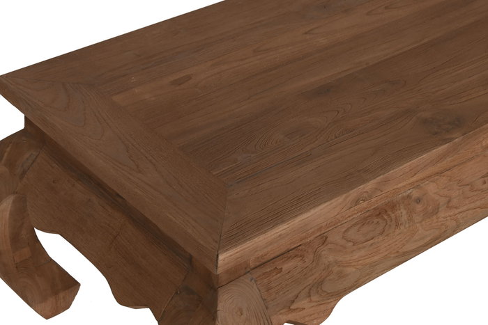 DKD Home Decor Mesa de Centro de Teca Reciclada Natural 100x60x42 cm