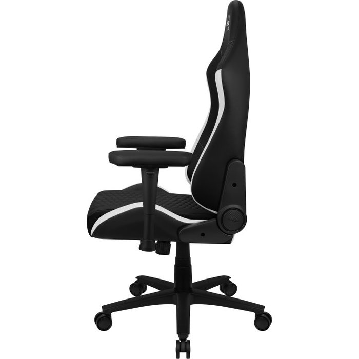Aerocool Silla Gaming Crown CROWNBW Negra y Blanca - Diseño Ergonómico, Respaldo Ajustable, Reposabrazos 2D, Acolchado de Alta Densidad