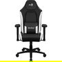 Aerocool Silla Gaming Crown CROWNBW Negra y Blanca - Diseño Ergonómico, Respaldo Ajustable, Reposabrazos 2D, Acolchado de Alta Densidad