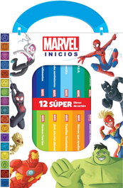 PI KIDS Marvel Inicios - Mi Primera Biblioteca - 12 Libros de Cartón