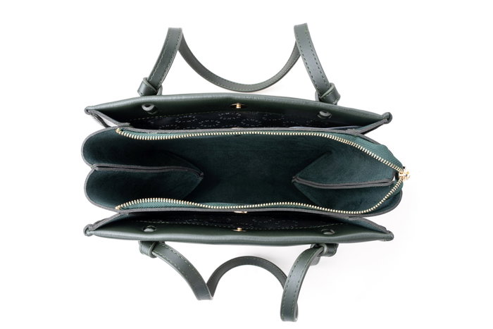 Vince Camuto Avellino - Dark Green Bolso Tote de Piel de Polivinilo para Mujer, Color Verde Oscuro