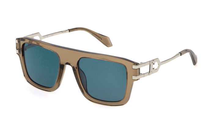 Just Cavalli SJC096-5309X8 Gafas de sol unisex marrón con cristal azul Just Cavalli SJC096-5309X8 Gafas de sol unisex marrón con cristal azul
