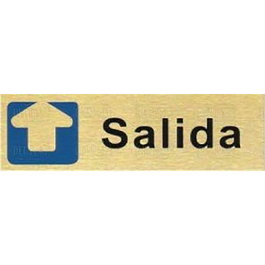 DUVER Placa de Aluminio Oro 150x45 mm Salida
