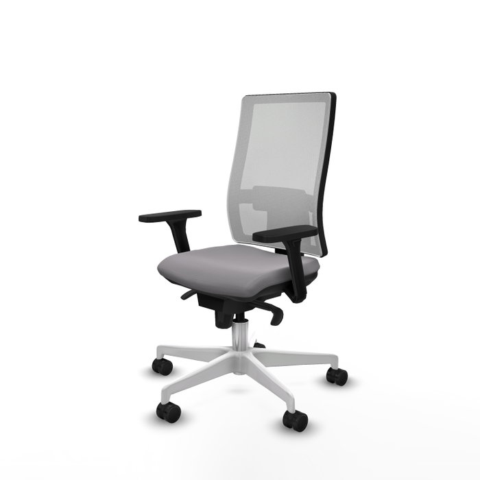 PIQUERAS Y CRESPO Silla de oficina Horna con mecanismo Sincro, Gris y Blanco PIQUERAS Y CRESPO Silla de oficina Horna con mecanismo Sincro, Gris y Blanco