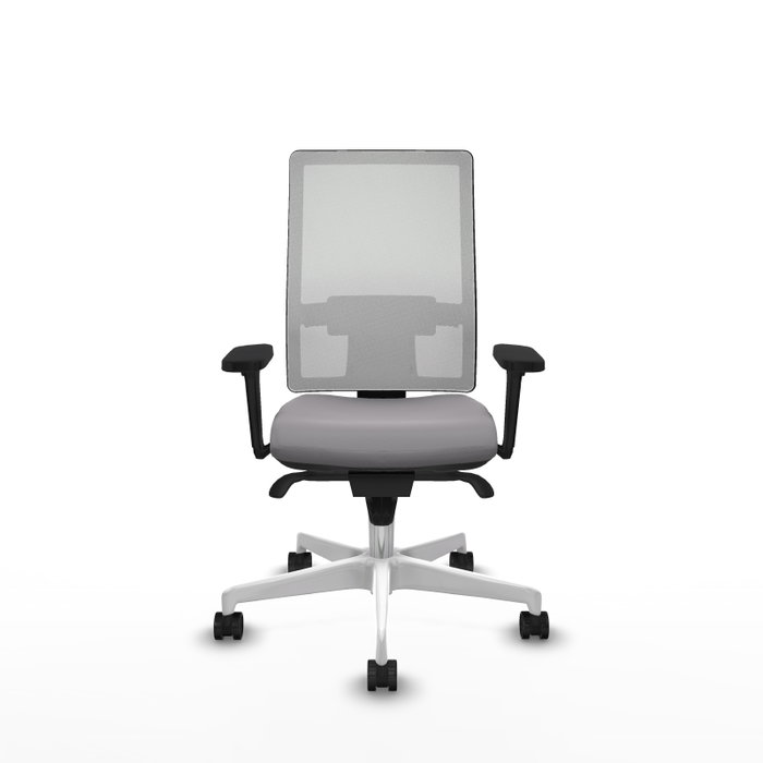 PIQUERAS Y CRESPO Silla de oficina Horna con mecanismo Sincro, Gris y Blanco PIQUERAS Y CRESPO Silla de oficina Horna con mecanismo Sincro, Gris y Blanco