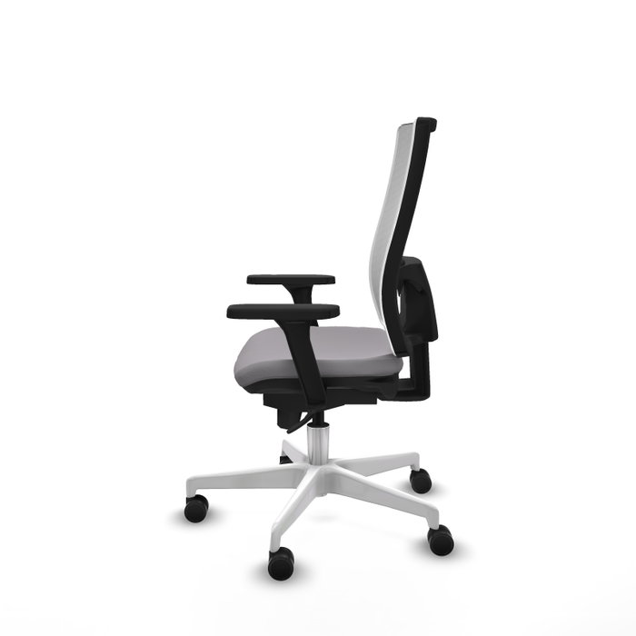 PIQUERAS Y CRESPO Silla de oficina Horna con mecanismo Sincro, Gris y Blanco PIQUERAS Y CRESPO Silla de oficina Horna con mecanismo Sincro, Gris y Blanco