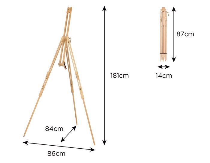Innspiro Caballete plegable madera de haya 181 cm Innspiro Caballete plegable madera de haya 181 cm