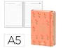 Liderpapel Agenda Oficina 2027 Flowers Semana Vista A5 Naranja