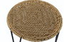 DKD Home Decor Bali 2020 Mesita Auxiliar Marron Negro Metal Cuerda 62 x 40.5 x 62 cm Set de 3