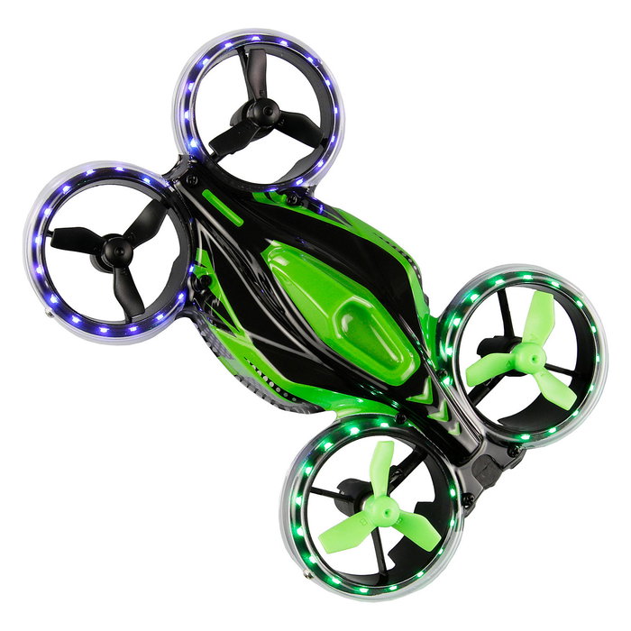 AMEWI 25346 FightStar Battle Drone Dron RTF Listo para Volar Color Verde y Negro para Principiantes 8+ Años, Radio 2.4 GHz, 8 Min de Vuelo, Carga USB, 430 mAh