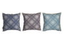DKD Home Decor Set de 3 Cojines de Poliéster 45x15x45 cm Surtidos