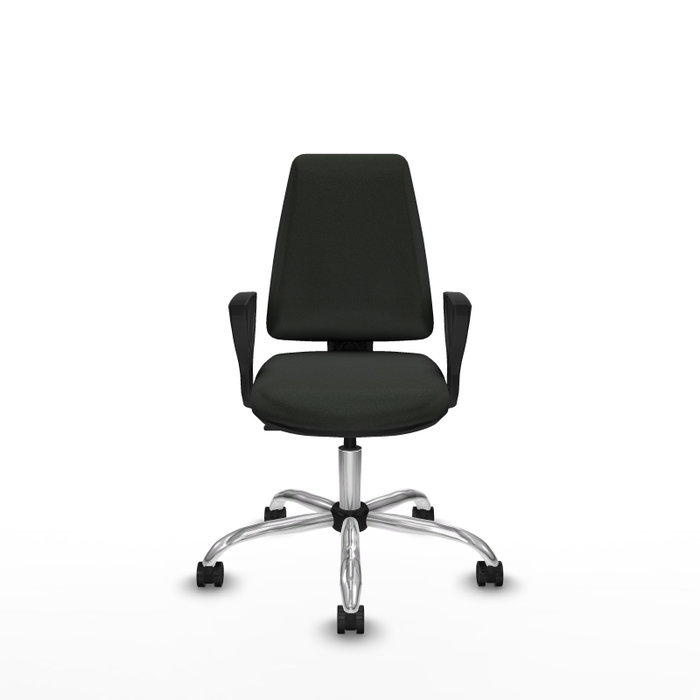 PIQUERAS Y CRESPO Silla de oficina Elche Negra con Brazos Fijos PIQUERAS Y CRESPO Silla de oficina Elche Negra con Brazos Fijos