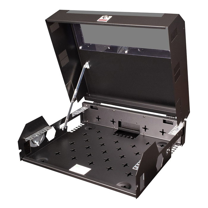 ROLINE 26.21.0185 Armario Rack de Pared 19 Pulgadas, 5U, Negro, Capacidad 30 kg, con Puerta de Cristal y Bloqueo de Teclado