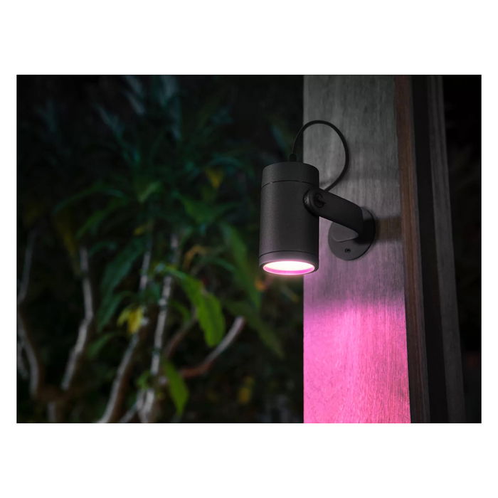 Philips Foco Exterior Inteligente Hue White & Color Ambiance Lily 3 focos 600 lm Negro Aluminio Zigbee LED