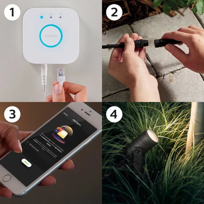 Philips Hue Kit de 3 puntos conectados Lily 8W HW&CA Antracita