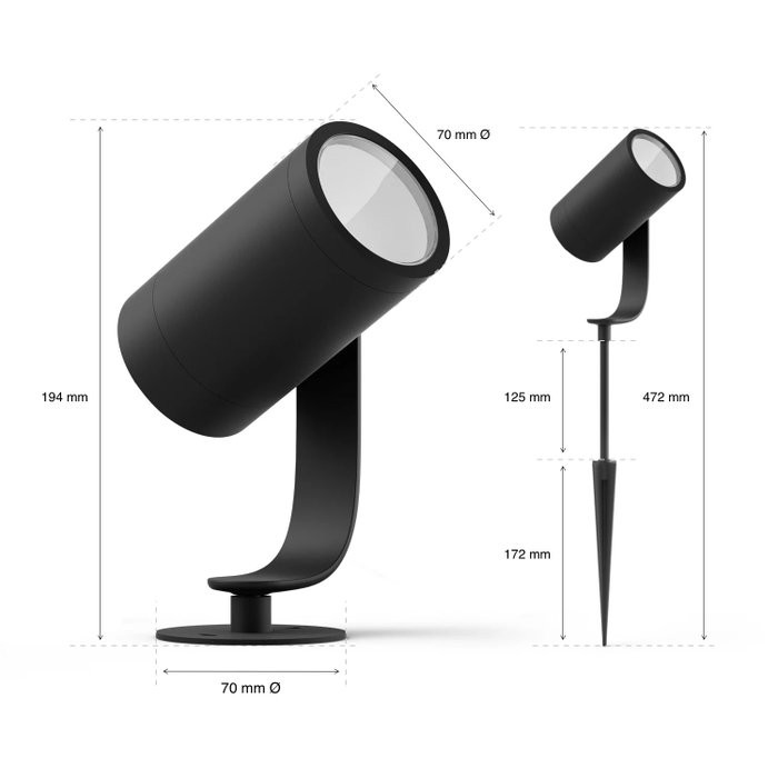 Philips Hue Lily White & Color Ambiance Kit de 3 puntos - Antracita Philips Hue Lily White & Color Ambiance Kit de 3 puntos - Antracita