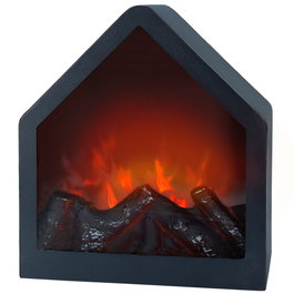 Ambients Chimenea eléctrica decorativa LED minimalista pentagonal