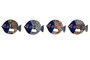 DKD Home Decor Imanes de Metal Abridor de Pez Surtido de 4
