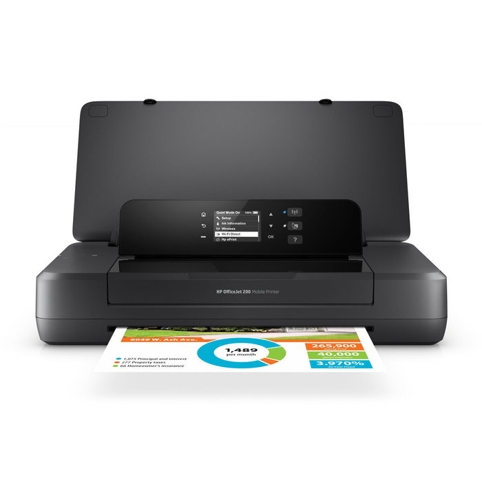HP OfficeJet 200 Mobile Impresora Portátil de Inyección de Tinta, WiFi, Negra HP OfficeJet 200 Mobile Impresora Portátil de Inyección de Tinta, WiFi, Negra