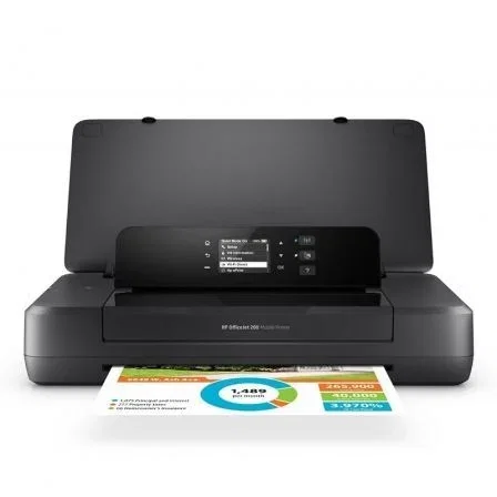 HP Officejet 200 Impresora Portátil Compacta con WiFi, Batería Recargable, Color Negro - Modelo CZ993A