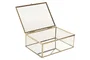 DKD Home Decor Joyero de Cristal y Metal Dorado