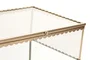 DKD Home Decor Joyero de Cristal y Metal Dorado
