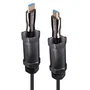 Lindy 38532 Cable HDMI 2.1 de 70 metros, 48 Gbps, 8K @120 Hz, Hembra-Hembra, Fibra Óptica/Cobre, Negro