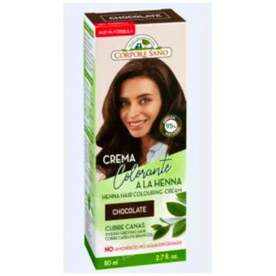 CORPORE SANO Crema Colorante Henna Chocolate 80Ml. Tinte semi-permanente natural, vegano, sin amoniaco ni parabenos. CORPORE SANO Crema Colorante Henna Chocolate 80Ml. Tinte semi-permanente natural, vegano, sin amoniaco ni parabenos.