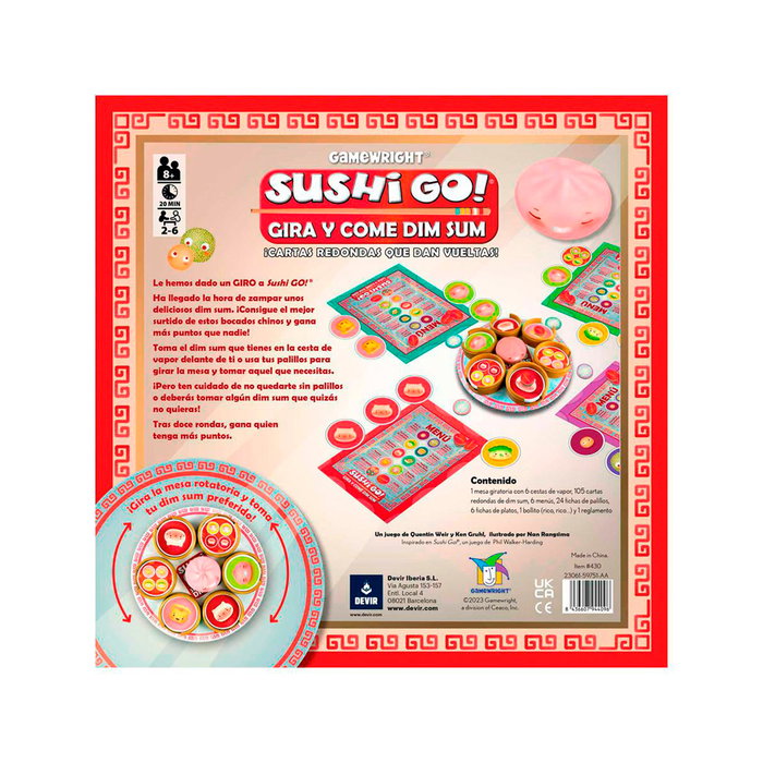 Devir Sushi Go Gira y Come Dim Sum Juego de Mesa Devir Sushi Go Gira y Come Dim Sum Juego de Mesa