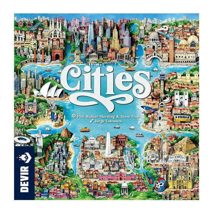 Devir Cities - Juego de Mesa de Estrategia y Construcción de Ciudades, para 2 a 4 Jugadores, Edad Recomendada +10 Años, Duración 35 Minutos, Idioma Castellano