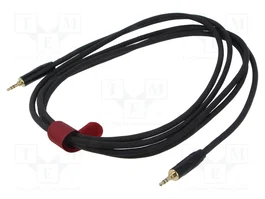 REDS MUSIC Cable Jack 3,5mm en ambos extremos, 3m, Negro