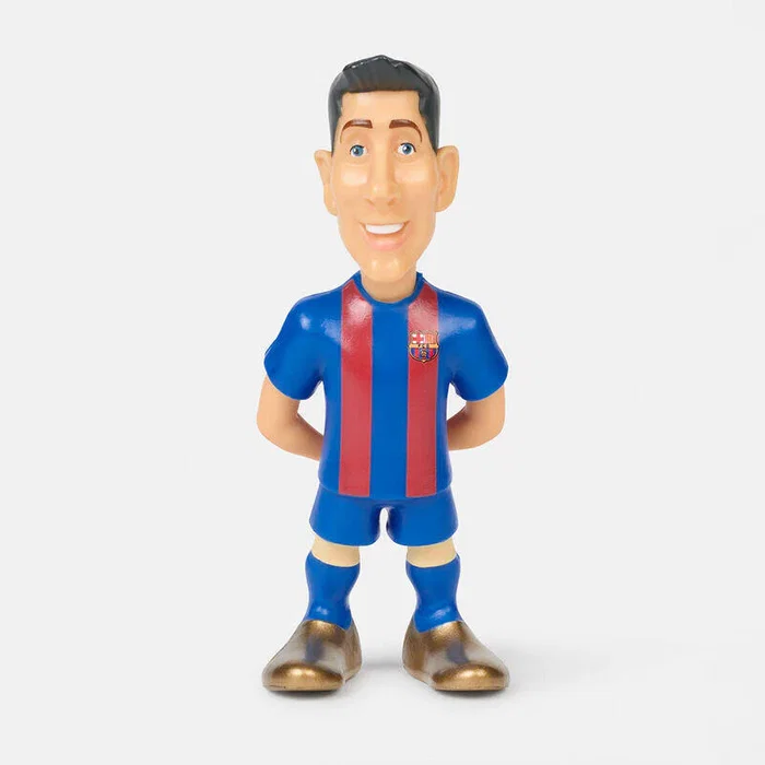 Minix Figura de Fútbol Robert Lewandowski - FC Barcelona - Altura 7 cm - Fabricado en PVC