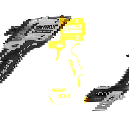 DeWALT DCF860NT-XJ Destornillador de Impacto 1/4" 18V Sin Escobillas, 4400Nm de Torque, Mango de Pistola, 3800 RPM, Negro y Amarillo