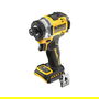 DeWALT DCF860NT-XJ Destornillador de Impacto 1/4" 18V Sin Escobillas, 4400Nm de Torque, Mango de Pistola, 3800 RPM, Negro y Amarillo