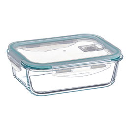 Kozina Fiambrera rectangular de borosilicato hermética 370 ml