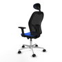 PIQUERAS Y CRESPO Silla de oficina Jorquera con mecanismo Sincro/Traslack Azul y Negro