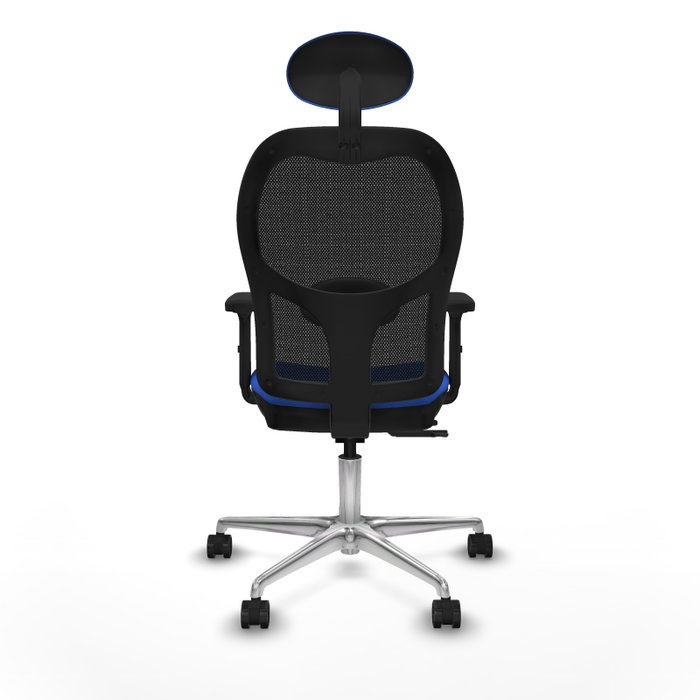 PIQUERAS Y CRESPO Silla de oficina Jorquera con mecanismo Sincro/Traslack Azul y Negro