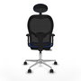 PIQUERAS Y CRESPO Silla de oficina Jorquera con mecanismo Sincro/Traslack Azul y Negro