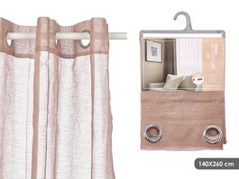 Giftdecor Cortina Marron Transparente 140x260cm (34x3x27cm) (Set de 6)