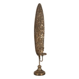 Ixia Figura Portavelas Oro Metal Decoración 16 x 17,50 x 84 cm