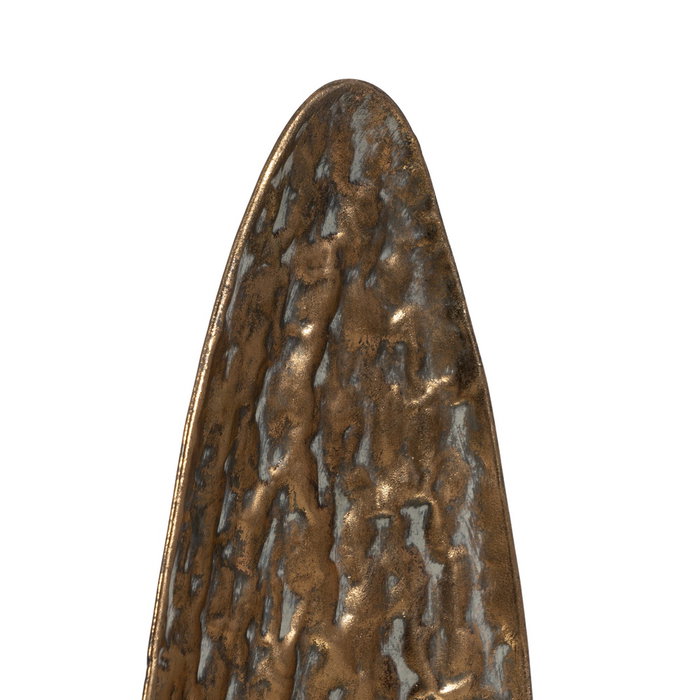 Figura Portavelas Oro Metal Decoración 16 X 17,50 X 84 cm Figura Portavelas Oro Metal Decoración 16 X 17,50 X 84 cm