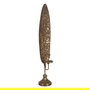 Figura Portavelas Oro Metal Decoración 16 X 17,50 X 84 cm