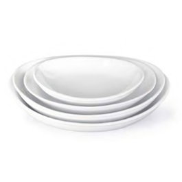 VERBANO Fuente Oval para Hotel, Porcelana, 40.5x27.5x7 cm - Modelo Fuente (Set de 4)