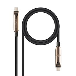 Nanocable Cable USB 3.2 Gen2x1 AOC USB-C a USB-C, 60W, 8K@60Hz, 5m, Negro