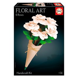 EDUCA BORRAS FLORAL ART 6 ROSAS BLANCAS