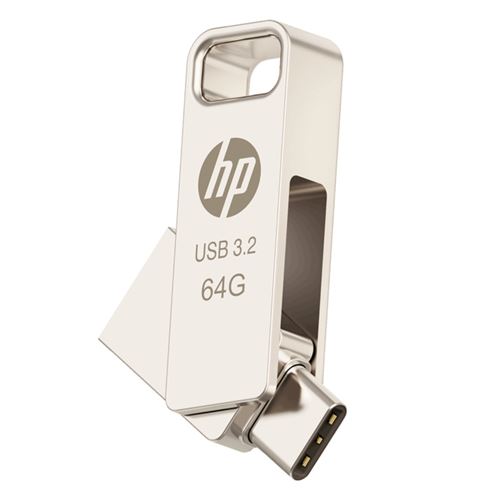 HP Memoria USB x206C-A 64 GB Dual USB Type-A y USB Type-C Plata