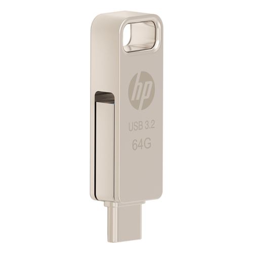 HP Memoria USB x206C-A 64 GB Dual USB Type-A y USB Type-C Plata